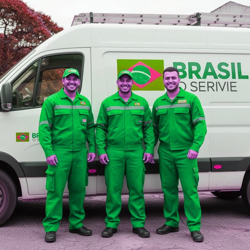 Equipe da desentupidora em Ponta Grossa